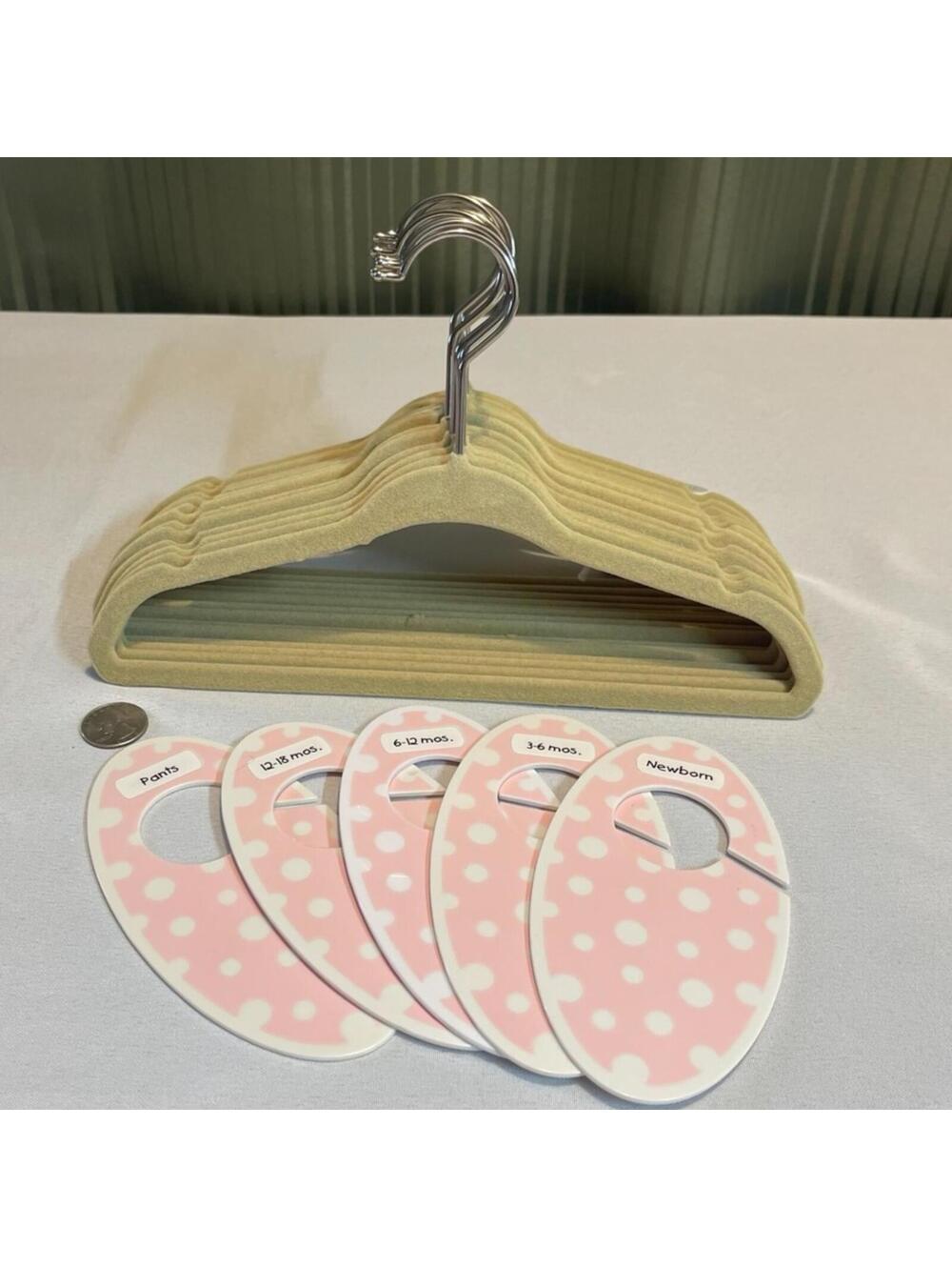 14 Velvet Infant Clothing Hangers and Baby Closet Dividers for Infant Clothes